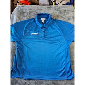 Menards Employee Uniform Polo Shirt Mens‎ 2XL Blue Short Sleeve Pocket Work Top